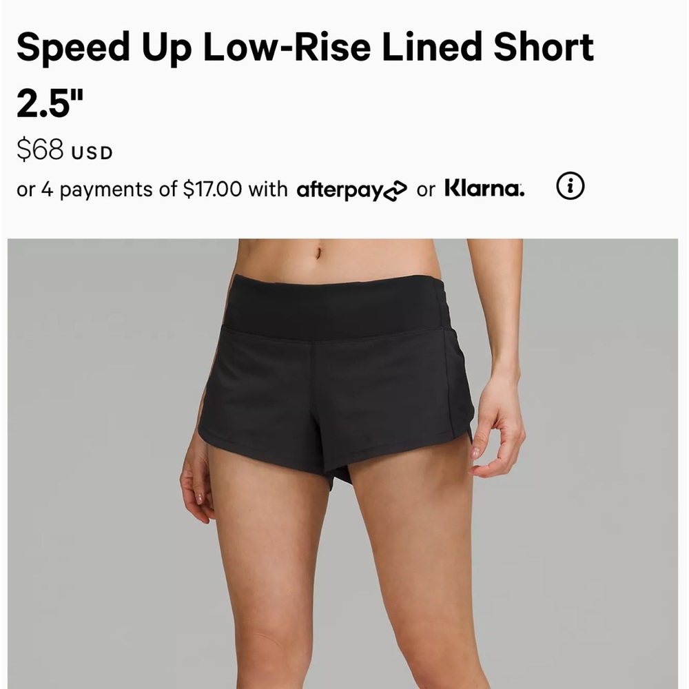 Lululemon Speed Up Low-Rise Lined Short 2.5"
